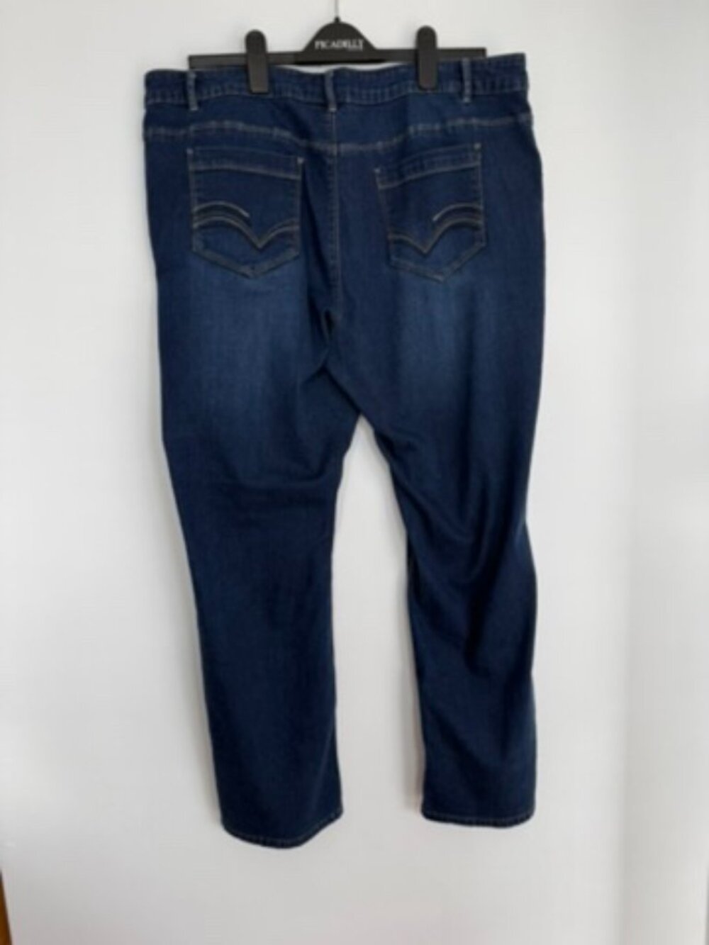 $60 Retail Santana Jeans Dark Wash Straight Leg Denim Size 18x30 Stretch - Picture 6 of 8